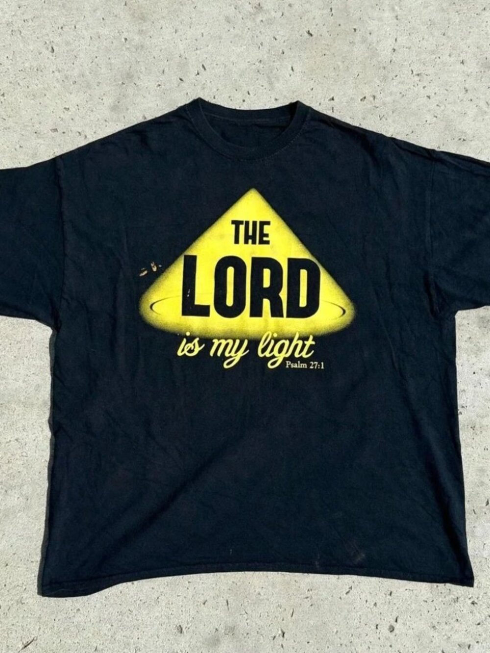 The Lord Is My Light T-Shirt Psalm 27:1 Christian Black Tee